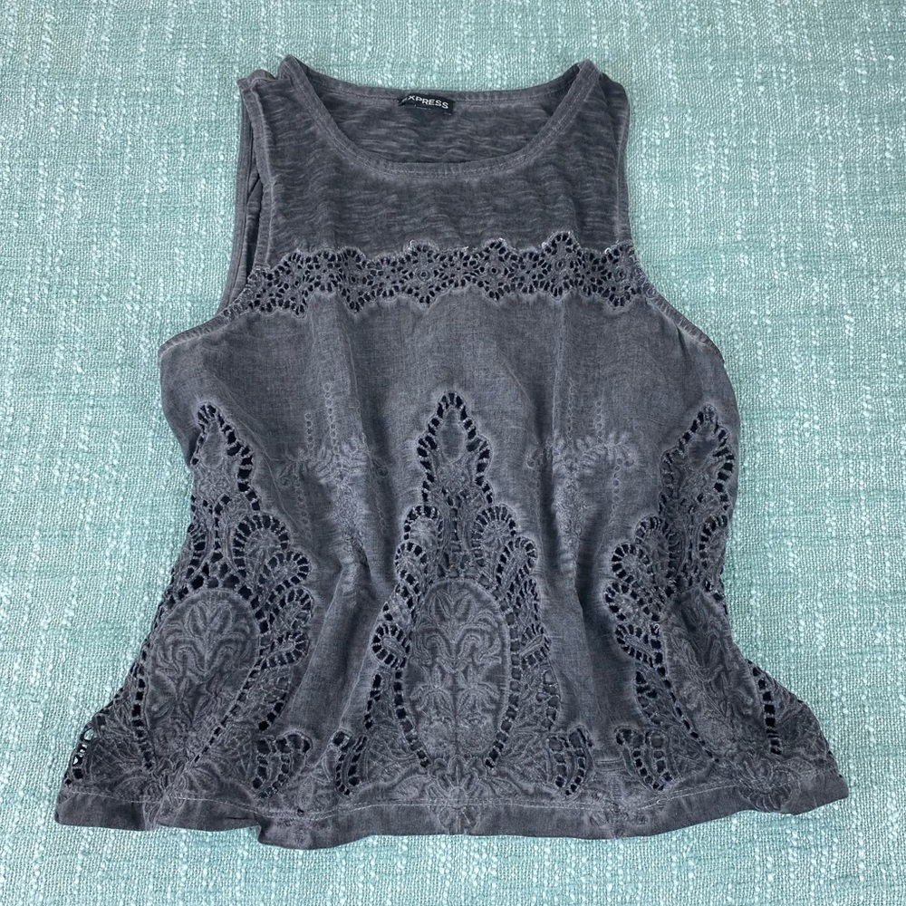 Last Chance! Express Eyelet Blouse - Tank